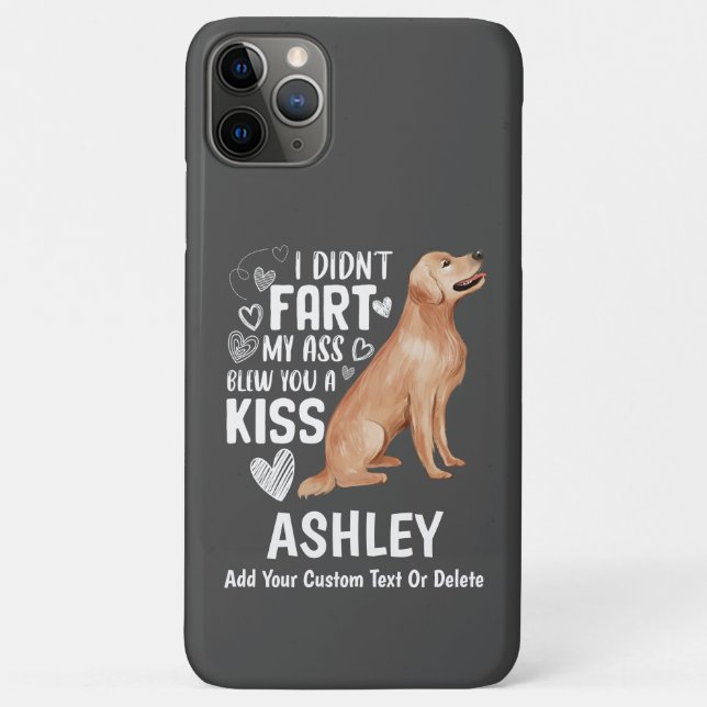 Funny Golden retriever Fart Kiss Cool Dog Lover Case-Mate iPhone Case (Back)