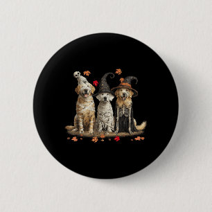 Funny Golden Retriever Ghost Dogs Halloween For 6 Cm Round Badge