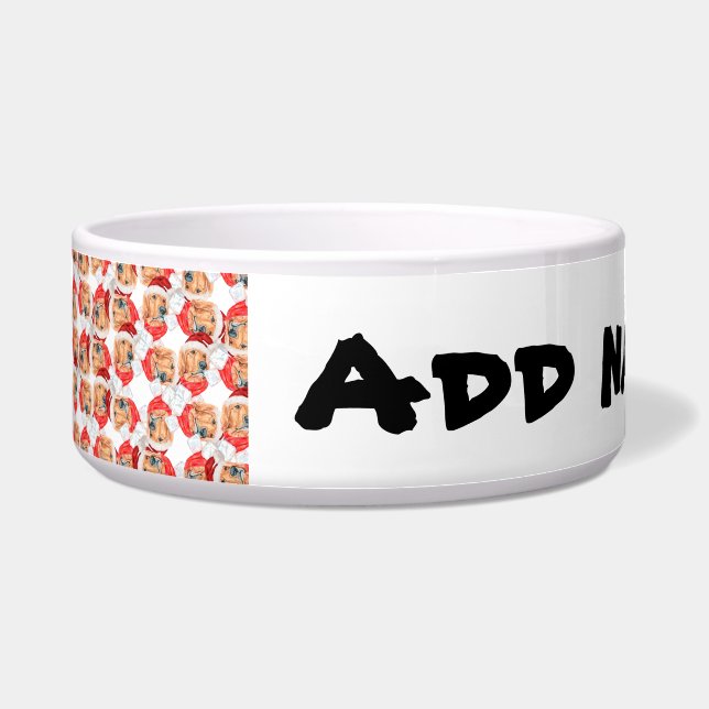 Funny Golden Retriever Name Face Christmas Pattern (Front)