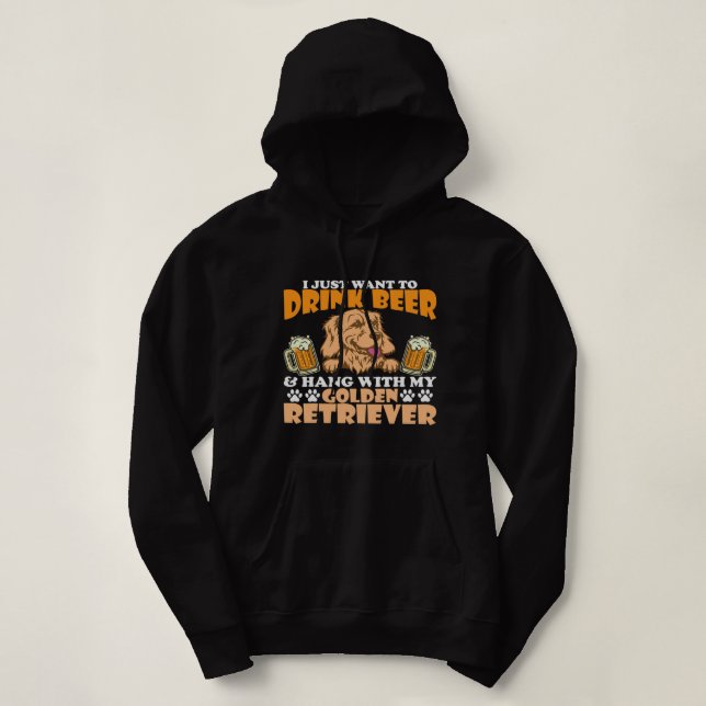 Funny Golden Retriever Owners Golden Retriever Bee Hoodie (Design Front)