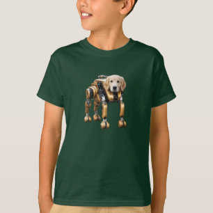 Funny Golden Retriever Robot Kid's T-Shirt