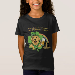 Funny Golden Retriever St. Patrick's Day Leprechau T-Shirt
