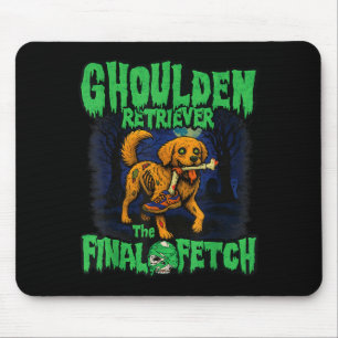 Funny Golden Retriever Zombie Halloween, Soky Ghou Mouse Pad