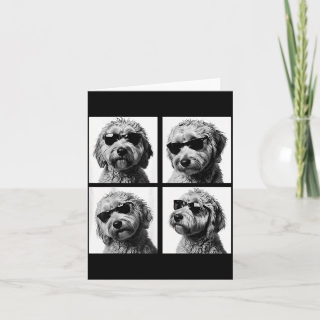 Funny Goldendoodle Meme Cute Doodle Photo Booth  Card (Front)