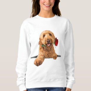 Funny Goldendoodle Rose Zipper Dog Pocket Lover Sweatshirt