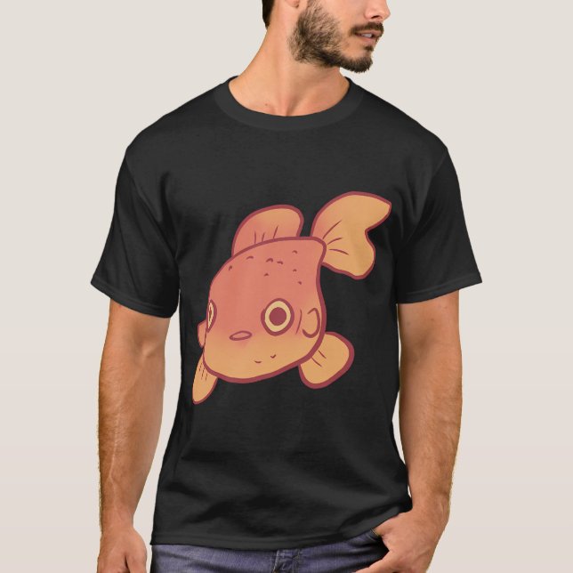 Funny Goldfish art T-Shirt (Front)