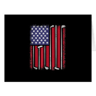Funny Golf American Flag Golf Player Vintage Golfe