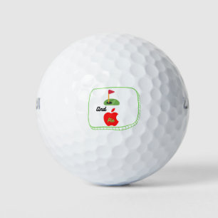 Funny Golf and Apple Pie Lover Golf Balls