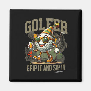 Funny Golf Ball Drinking Magnet