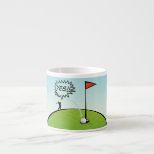 FUNNY GOLF BALL , GOLFER ESPRESSO COFFEE MUG