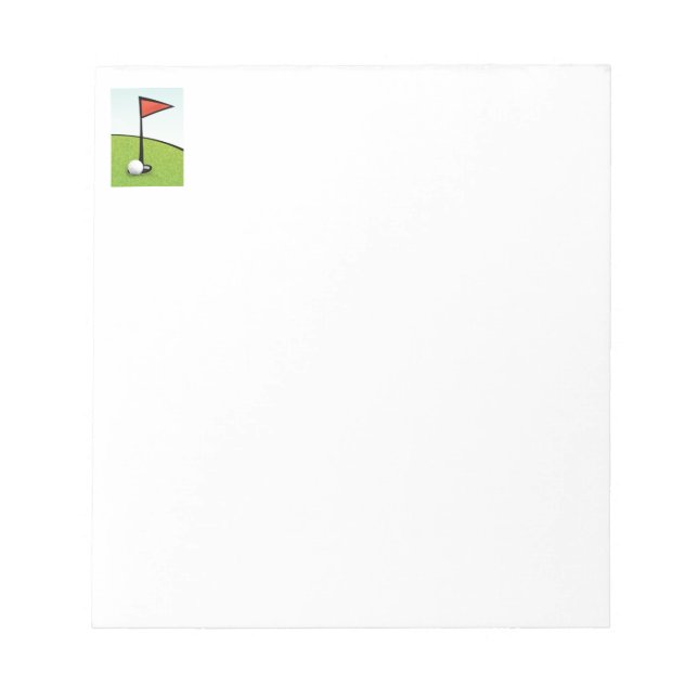 FUNNY GOLF BALL HOLE IN ONE, GOLFER GIFT NOTEPAD (Front)