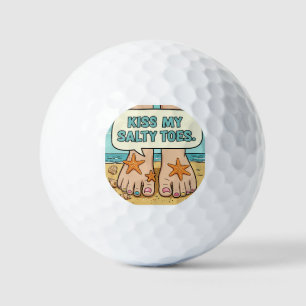 Funny golf ball set- Kiss my feet