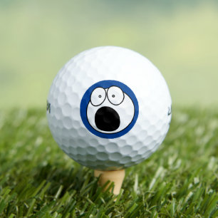 Funny golf ball: Terrified Humorous Face Balls