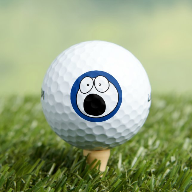 Funny golf ball: Terrified Humorous Face Balls (Insitu Tee)