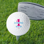 Funny Golf Balls #1 Best Golfing Mum Monogrammed<br><div class="desc">Tell the world about your #1 Mum who's also the best golfer (or replace with your text). These golf balls feature a design with a big, bold pink #1 and the words golfing mum (change to Grandma, Aunt, Friend, etc). You can also change the colours and personalise with her monogrammed...</div>
