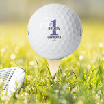 Funny Golf Balls #1 Golfing Grandma Monogrammed<br><div class="desc">Tell the world about your #1 Grandma who's also the best golfer (or replace with your text). These golf balls feature a design with a big, bold purple #1 and the words golfing grandma (change to Mum, Aunt, Friend, etc). You can also change the colours and personalise with her monogrammed...</div>