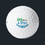 Funny Golf Balls 40th Birthday<br><div class="desc">Celebrate a golfer’s milestone in unforgettable style with Funny Golf Balls 40th Birthday Edition—the perfect blend of humor, personality, and practical play. Designed for golf lovers turning the big 4-0, these novelty golf balls feature the cheerful message “40 years and still swinging!” to keep the laughs rolling from the first...</div>
