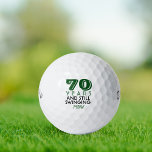 Funny Golf Balls 70th Birthday Party Monogrammed<br><div class="desc">Your golfer who is turning seventy will get a laugh from these personalised Golf Balls. Features a design with text that reads "70 Years and Still Swinging". (You can change the number to any year and colour to your choice.) Personalise with monogrammed initials, name or date. A perfect for gift...</div>