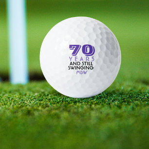 Funny Golf Balls 70th Birthday Party Monogrammed
