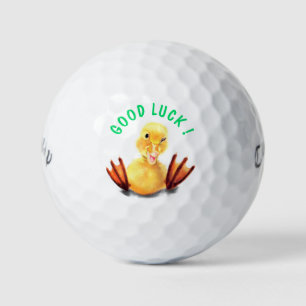 Funny Golf Balls Playful Duck - Good Luck
