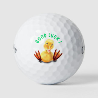Funny Golf Balls Playful Duck - Good Luck