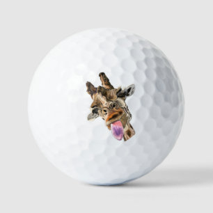 Funny Golf Balls with Happy Giraffe