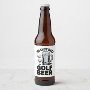 Funny Golf Beer Golfer Gift Beer Humor Golfing Beer Bottle Label
