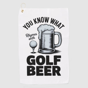 Funny Golf Beer Golfer Gift Beer Humor Golfing Towel
