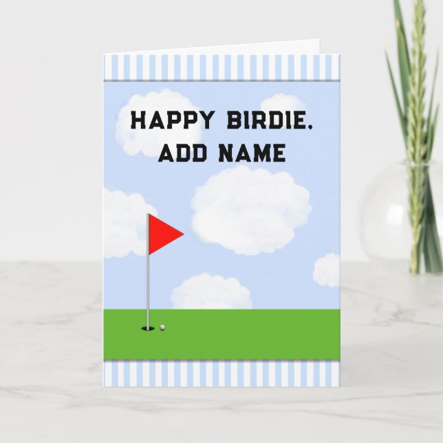 Funny Golf Birthday Card (Front)
