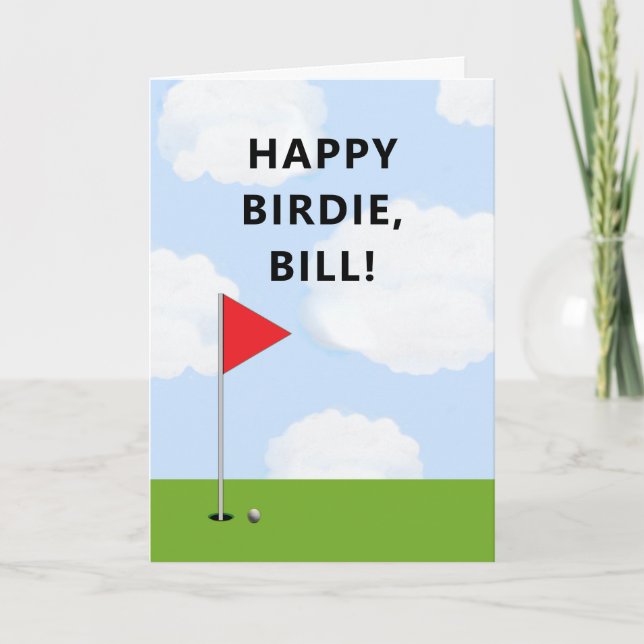Funny Golf Birthday Card (Front)