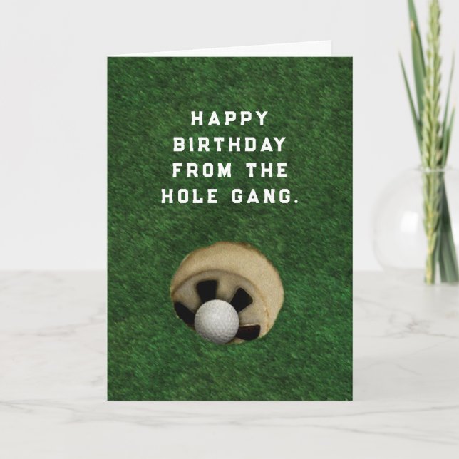 Funny Golf Birthday Card (Front)
