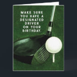 Funny Golf Birthday Card<br><div class="desc">Funny adult golf birthday cash gift card. To personalise edit text to add name.</div>