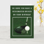 Funny Golf Birthday Card<br><div class="desc">Golf birthday humour for fun-loving golfers. Edit text to add name.</div>