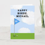 Funny Golf Birthday Card<br><div class="desc">Creative golf birthday card for golfer. Edit text to add name and age.</div>