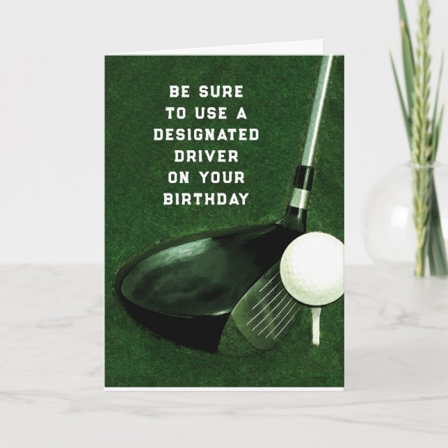 Funny Golf Birthday Card (Front)