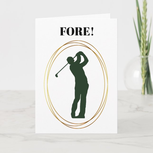 Funny Golf Birthday Card for Men (Front)