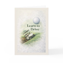 Funny Golf Birthday Card | Learn to Drive Humor