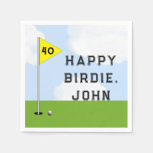 Funny Golf Birthday Napkin