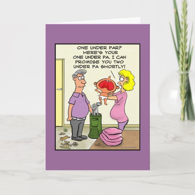 Funny Golf Card - Two Under Par (Front)