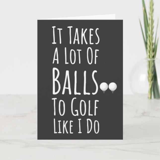 Funny Golf Cards For Him Dad Grandpa Golfer (Front)