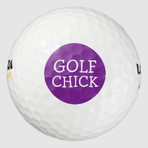 Funny Golf Chick Golf Balls