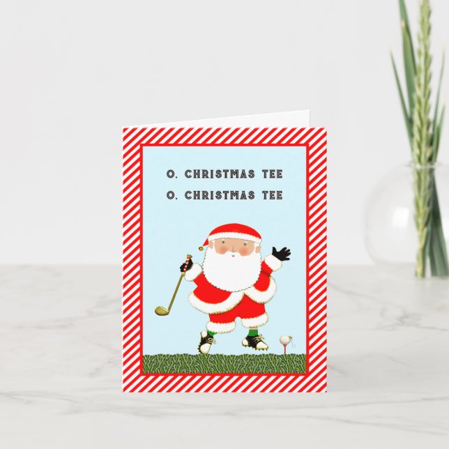 Funny Golf Christmas Holiday Card (Front)