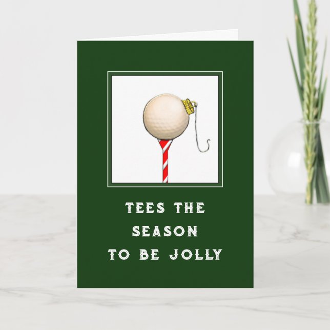Funny Golf Christmas Holiday Card (Front)