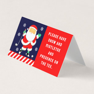 Funny Golf Christmas Holiday Cards