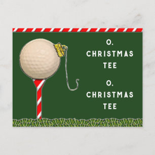 Funny Golf Christmas Holiday Postcard