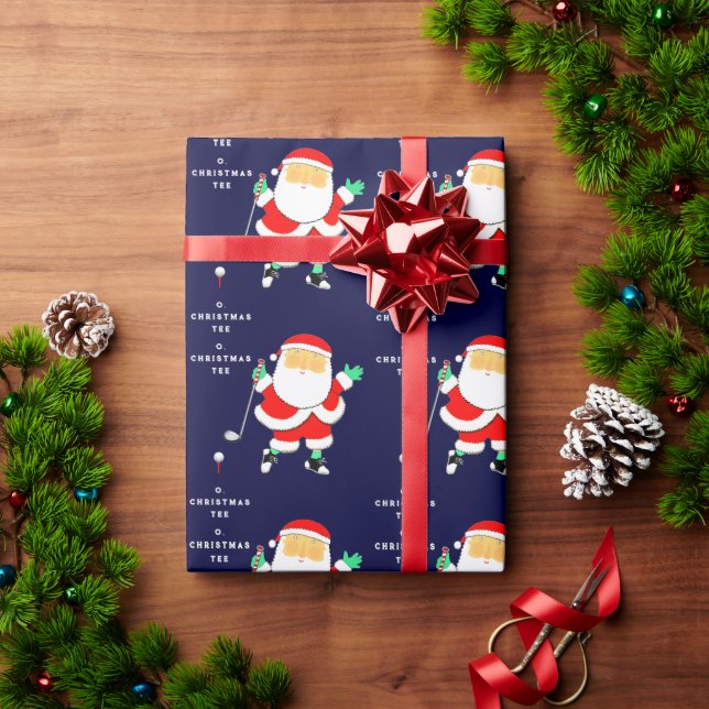 Funny Golf Christmas Wrapping Paper (Holiday Gift)