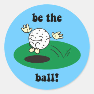 Funny golf classic round sticker