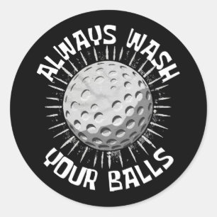Funny-golf Classic Round Sticker
