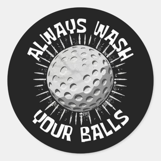 Funny-golf Classic Round Sticker (Front)
