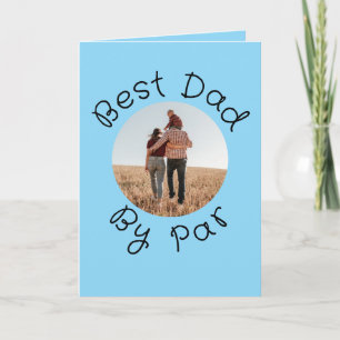 Funny Golf Dad Birthday Personalized Best Dad Par Card